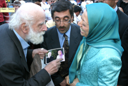 Maryam Rajavi with Father Henri - Auver